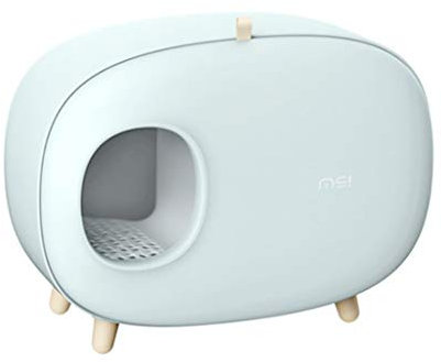 Lettiera per Gatti Autopulente Deodorante Riutilizzabile Lettiera per Gatti a Prova di Spruzzi Lettiera Chiusa Grande, Toilette per Gatti, Casetta per Gatti, Lettiera per Gatti (Color : Blue) Double