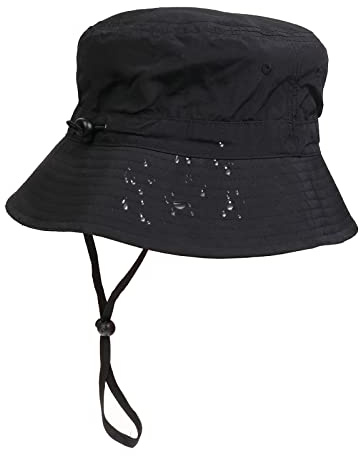 NiceYnn Sombreros impermeables para lluvia para mujeres y hombres, de gran tamaño, de secado rápido, ajustables, plegables, resistentes al viento, sombrero de pescador de ala ancha UPF 50+ sombreros