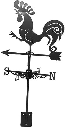 YARNOW Girouette Coq Indicateur De Direction du Vent Montage sur Toit Girouette Décorative Fer pour Abris De Jardin