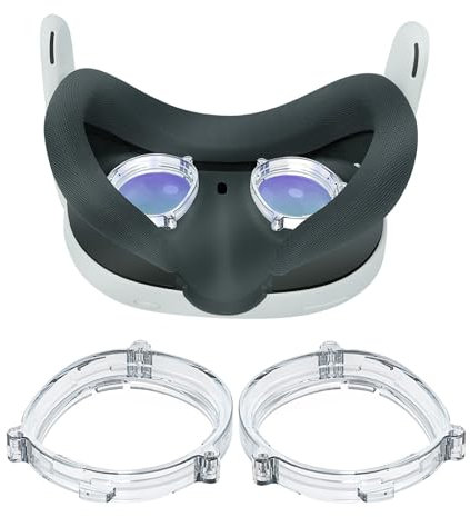 HMHAMA Myopie Brillen-Abstandshalter kompatibel mit Meta Quest 3 VR-Headset, Anti-Kratz-Ring-Objektivschutz – VR-Zubehör