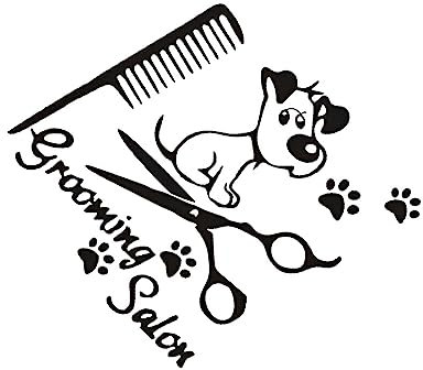 dijiusidy Adesivo da Parete per Animali Domestici Animali Domestici Grooming Carta da Parati Forbici Pettine Sfondo Delicato Home Decor Soggiorno Camera da Letto Art Decal