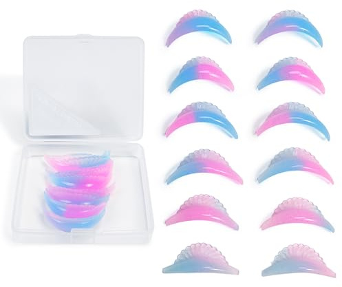 Libeauty Wimpernlifting Pads, 12 Stück Lash Lifting Pads, Silikon Dauerwelle Pad, 6 Größen, Lash Lift Shields für Wimpernlifting zu Hause und Im Salon