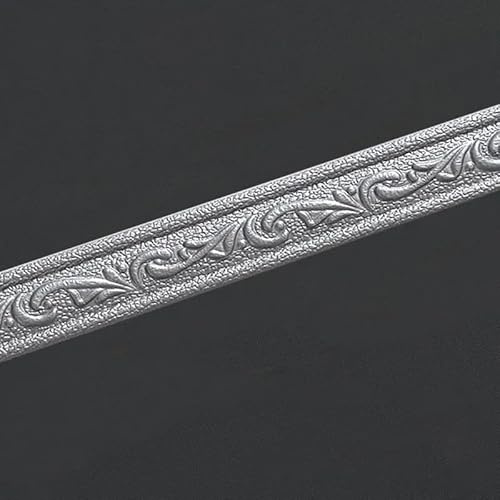Dostear BordüRe Selbstklebend Kinderzimmer Tapeten Wohnzimmer Wanddeko Badezimmer 3d Fliesenaufkleber Wandleisten Silber 4 X 230cm（2pcs）