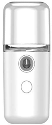 Nano Facial, Cool Mist Gesichtsdampfer mit Wiederaufladbarem USB-Anschluss, Visueller Wassertank, Nano für Hautpflege, Tägliches Make-up, Tiefe Feuchtigkeitsversorgung (Weiß)