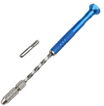 perfk Halbautomatischer Spiral-Handbohrer, Rotationswerkzeug, tragbarer manueller Handbohrer für die Herstellung von Schmuck, Anhängern, Ton,