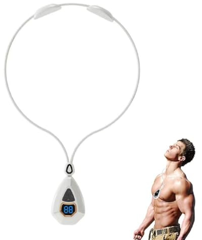 Sienova Portable Lymphatic Massager Device, Sienova Nackenmassagegerät mit EMS Doppelimpuls Technologie, 5 Massagemodi, 15 Intensitätsstufen, intelligentes elektrisches Nackenmassagegerät (Weiß)