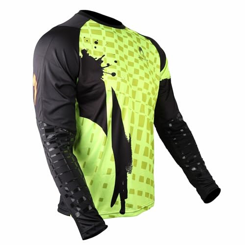 HO Soccer Jersey Adikt Pro Lime Blast - Camiseta de Portero Manga Larga con Acolchado - Facilita el Control del Balón, Unisex Adultos, Lima/Negro, L