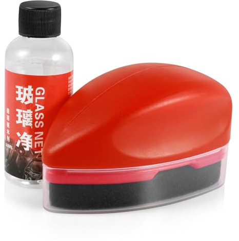 120ML Rimuovi Pellicole D'olio per Vetri, Potente Detergente per Parabrezza, Detergente per Vetri Auto, Automotive Oil Film Cleaning Brush per Migliorare La Chiarezza della Visibilità