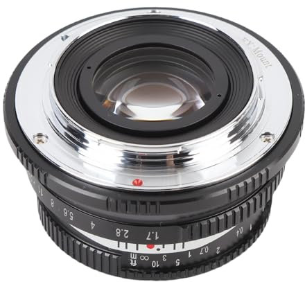 Objectif à Focale Fixe 25 Mm F/1.7, Objectif à Mise au Point Manuelle pour Appareil Photo, Monture FX 25 Mm F/1.7, Mise au Point Manuelle pour Fuji X-E1, X-E2, X-A5, X-A7, (Black)