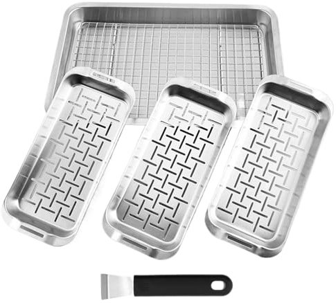 Paniers à griller Acier Inoxydable, Prise Sûre, Bouche Peu Proe, Plat