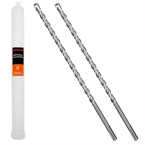 Keewaki SDS Plus Rotary Hammer Drill Bit Set - 2-Piece 8mm x 310mm Concrete Masonry Drill Bits for Brick, Cement & Stone - Durable Alloy Tip, Fast Drilling