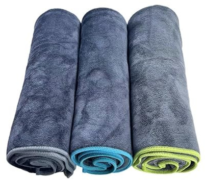 Hitchuey Toallas para mascotas, paquete de 3 toallas de baño para mascotas, 40 x 70 cm, súper absorbentes, de secado rápido, reutilizables, fáciles de limpiar, perfectas para perros y gatos pequeños y