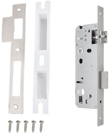 ACESOME Serrure à cadre tubulaire, serrure à encastrer en aluminium, serrure de porte d'entrée, serrure pour porte de jardin, serrure à encastrer (45 mm)