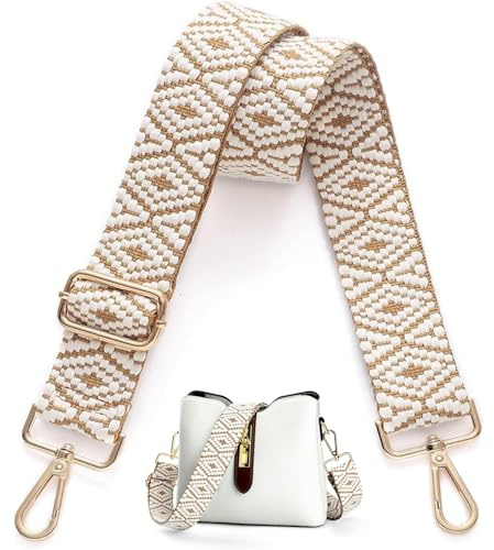 BUKYCAT Correa de Hombro Ajustable, 75-145cm Ajustable Reemplazable Correa de Hombro, Bandolera de Mujer Anchos para Piel, Monedero, Cruzados (A)