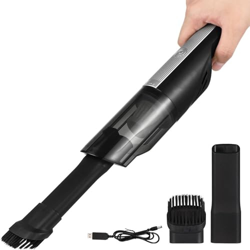 CHICAMPERA Rechargeable Cordless Handheld Car Vacuum Cleaner 2000mah Powerful Wet Dry Dust Cleaner Portable Abs Material Suitable for Travelling and Computer Cleaning