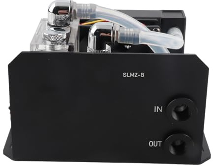 AMONIDA Bomba de Refrigeración por Agua, Enfriador Líquido Silencioso de CPU 600L/H para Tarjeta Gráfica de Ordenador con Aleación de Aluminio y Material ABS