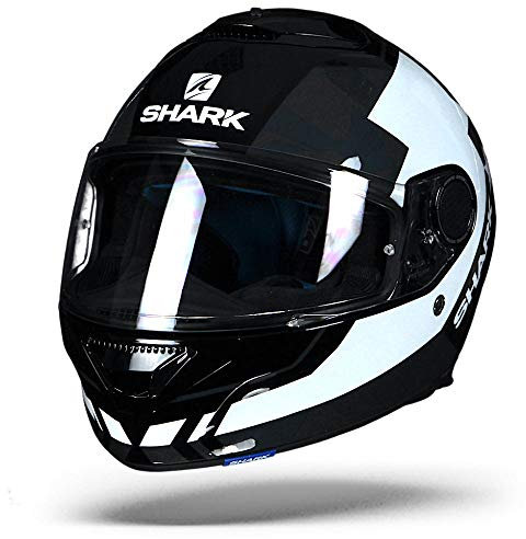 Shark Motorrad-Helm Spartan droze KWA, schwarz/weiß, Größe M