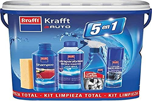 Krafft Kit Total de Limpieza - Limpieza y Cuidado de Todo el Coche