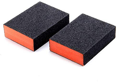 SLRMKK 4 Pezzi di Spugna abrasiva per lucidatura in Schiuma abrasiva, Carta vetrata assortita Grana 80 levigatura tampone per lucidatura Strumenti per lucidatura