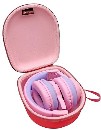 XANAD Etui pour iClever/Tonies/Philips/ZAPIG/awatrue/gorsun/PowerLocus/Nabevi/Tribit/Hisonic/Retoo/Biggerfive/EasySMX Pochette Sacoche Casque Audio Bluetooth Enfant (Rose)