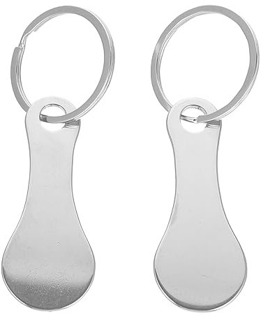 MAGICLULU 2pcs Metal Keychain for Shopping Trolley Tokens Keyring for Release Keys from Shopping Carts for Trolley Coin