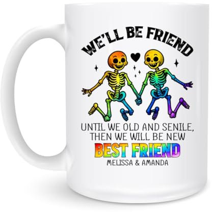 Tazza Personalizzata We'Ll Be Friends Until We'Re Old And Senile Tazza Da Caffè In Ceramica Personalizzata Mug Elegante Latte Thè Mug 330Ml