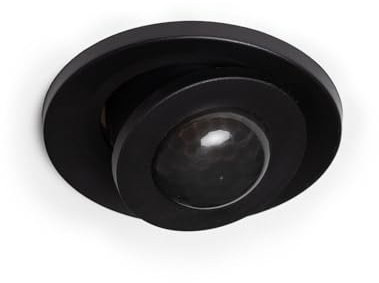LEDKIA LIGHTING Détecteur de Mouvement RADAR Crépusculaire 360º Encastrable Extérieur IP65 Noir