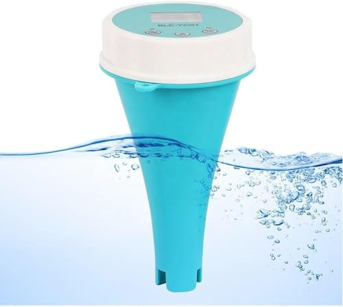 Testeur De Qualité De l'eau Bluetooth,Testeur d'eau pour PH/ORP/EC/TDS Tester Chlorine Résiduel, Thermomètre À Piscine Flottante WiFi IP67 avec Bluetooth, pour Hydroponie/Jardin/Piscine/A