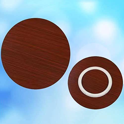 Grand plateau rotatif en bois – Assiette de service ronde robuste pour salle à manger, cuisine et fêtes – Disponible en tailles de 50 cm