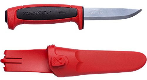 Morakniv Craftline Basic 511 Fixed-Blade Knife with High Carbon Steel Blade and Combi-Sheath, 3.6 Inch