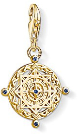 THOMAS SABO Charm Club Original Sun, Luna, Star with Lobster Clasp 925 Sterling Silver Jewellery Compatible with Bracelets & Necklaces