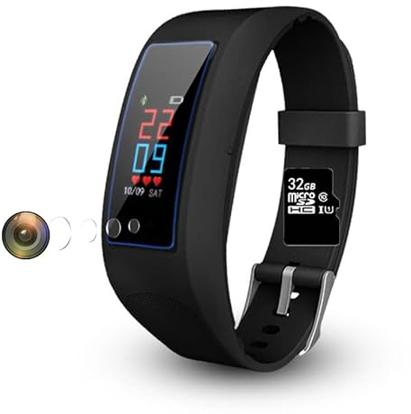 Cámara Espía Reloj inteligente con videocámara 1080P y pulsómetro, compatible con teléfono