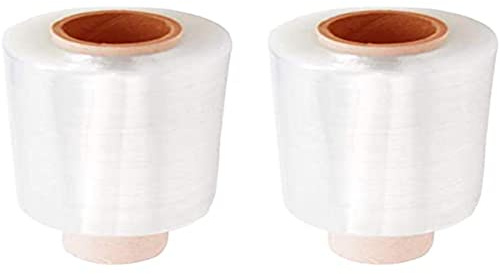 FHYT Lot de 2 mini films transparents pour emballage étirable et résistant, 10 cm x 150 m