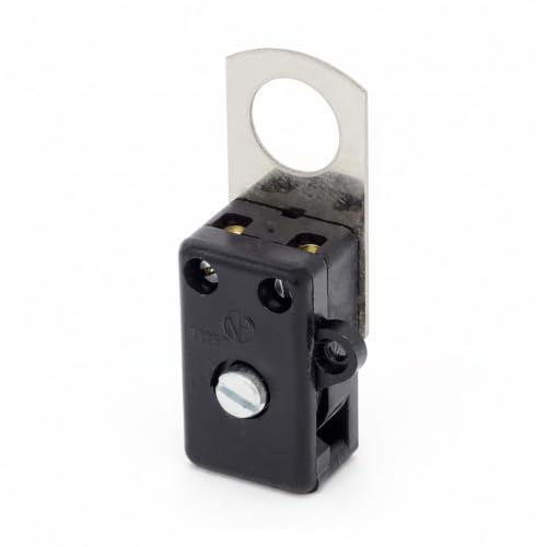 Zugschalter EIN AUS 250V 2A mit Befestigungslasche 10,5 mm Schwarz Schraubklemmen Lampenschalter für Leuchten Tischlampen Stehlampen