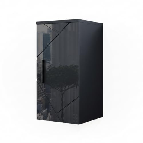 Vicco Badschrank Irma, Anthrazit Hochglanz, 30 x 59 cm | zur Wandmontage geeignet und mit weiteren Irma Möbeln kombinierbar