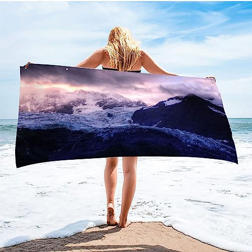 FANSU Strandtuch Microfaser Schnelltrocknend, Landschaft Muster Strandtücher Sandfrei Badehandtuch Taste Design Sporthandtuch Leicht Handtücher 160x80cm Badetuch Handtuch (Sonnenlicht)