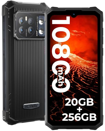 HOTWAV Cyber 13 Pro (2024) Teléfono Movil Resistente Irrompible Android 13, 20GB+256GB/2TB 10800mAh, Linterna Glare, 6.6 FHD+ 2K 64MP Cámara Smartphone Todoterreno NFC/OTG/GPS/IP68/Doble SIM 4G Movil