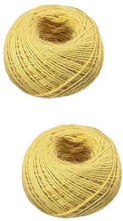 BESTonZON 2pezzi Juta Fili Per Decorazioni Compleanno Matrimonio e Giardinaggio Colore Giallo
