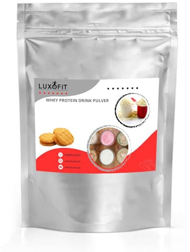 Luxofit Keks Cookie Whey Proteinpulver 1 Kg mit L-Carnitin, Eiweißpulver, Fitnessshake mit verschiedenen Geschmacksrichtungen, Muskelaufbau Ergänzungsmittel, natürliche Aromen