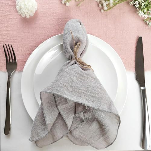 6er Set Stoffservietten 30x30cm zum Nähen Baumwollstoff Servietten Gaze Tischtücher Hochzeitsdeko Ostern