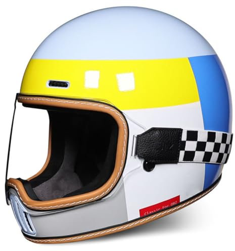 Motorradhelm Integralhelm Mit Klare Schutzbrille Modularer Motocross Helm Sturzhelm Für Damen Herren DOT/ECE Zertifiziert Vollvisierhelm Motorrad Rennhelm 15,XXL:63-64CM