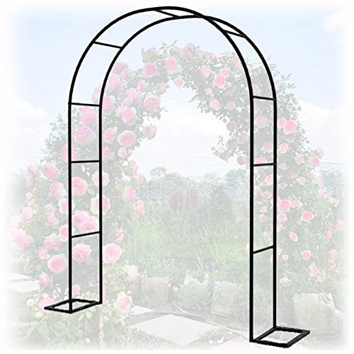 Arco da giardino in metallo, supporto per piante rampicanti, pergolato per matrimonio, decorazione fai da te, pergola ad arco per cortile e patio, verde, 180 x 220 x 25 cm