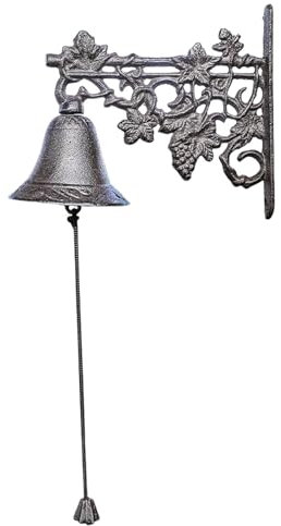 Vintage Glocke | Iron Grapes Bells - Retro Türklingel Handgefertigte Gusseisen Manuell Schütteln Glocken Wanddeko Outdoor für Haustür