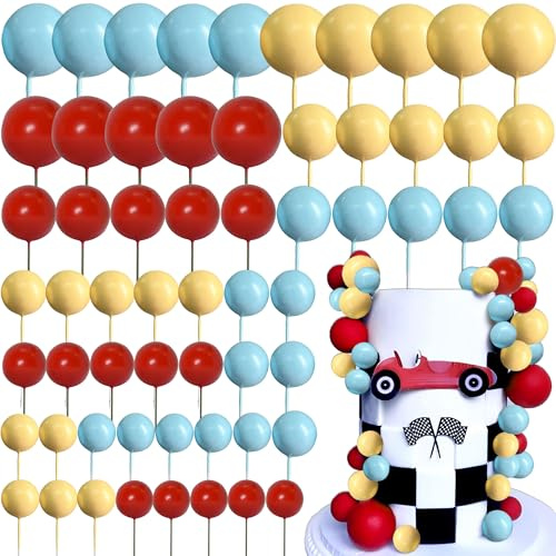 Fast One Cake Topper Race Car Birthday Cake Decor Two Fast Party Supplies | Racing Car Checkered Flag Birthday Party Decorations Supplies