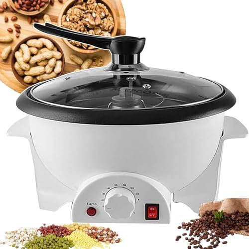 Electric Coffee Roaster Machine, 1200W Electric Coffee Bean Baker with 0~240℃ Adjustable, 300g Non-Stick Coffee Beans Roaster Machine for Home, Coffee Shop, Office