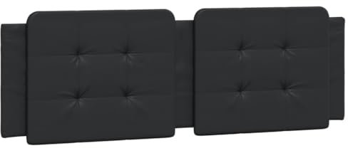 ULUYYUC Bettrückwände Wandkissen Wandpolster Wandschutz Bett - Kopfteil-Kissen Schwarz 160 cm Kunstleder für Bett Gästezimmer Jugendzimmer Herbergen