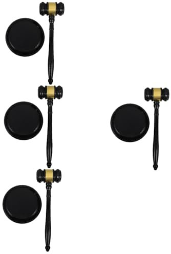 Tofficu 5juegos Martillo De Juez De Madera Para Subastas Sonido y Fuerte Herramienta Reutilizable Para Conferencias y Eventos Diseño Sencillo y Práctico Para Uso Profesional