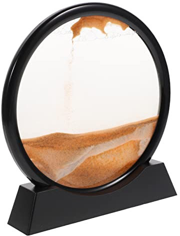ERINGOGO Sable Mouvant Décoratif Paysager Art du Sable Sablier Mouvement Liquide pour Bureau et Étagère