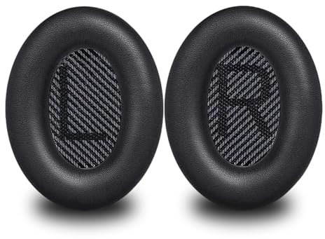 YISH Cuscinetti per Bose QuietComfort QC35：Cuscinetti per Cuffie in Pelle Proteica e Memory Foam, Compatibile con Bose QC35, QC35 II, Ae2, Ae2i, Ae2w, SoundTrue & SoundLink Around-Ear