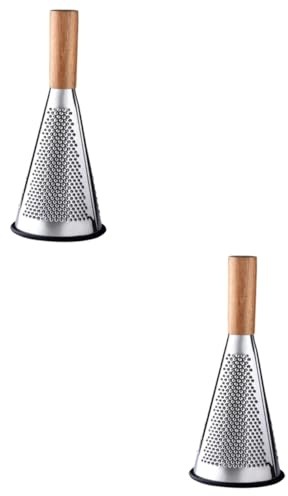 JECOMPRIS 2pcs Bell Shaped Cheese Grater Stainless Steel Manual Cheese Grater for Easy to Use Household Gadget